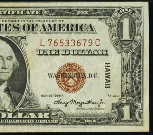 1935A $1 Hawaii Silver Certificate Bown Seal.