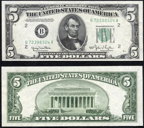 1950 Wide Federal Reserve Note Wide variety that has four wide margins